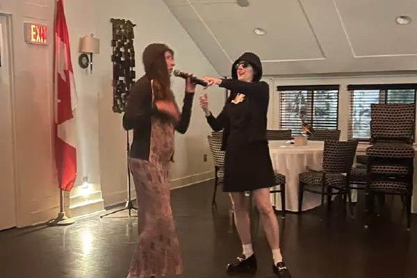 day 2 - dinner - kate and m winning